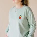 Richard Scarry's Busyworld™ Embroidered Apple Solid Adult Crewneck