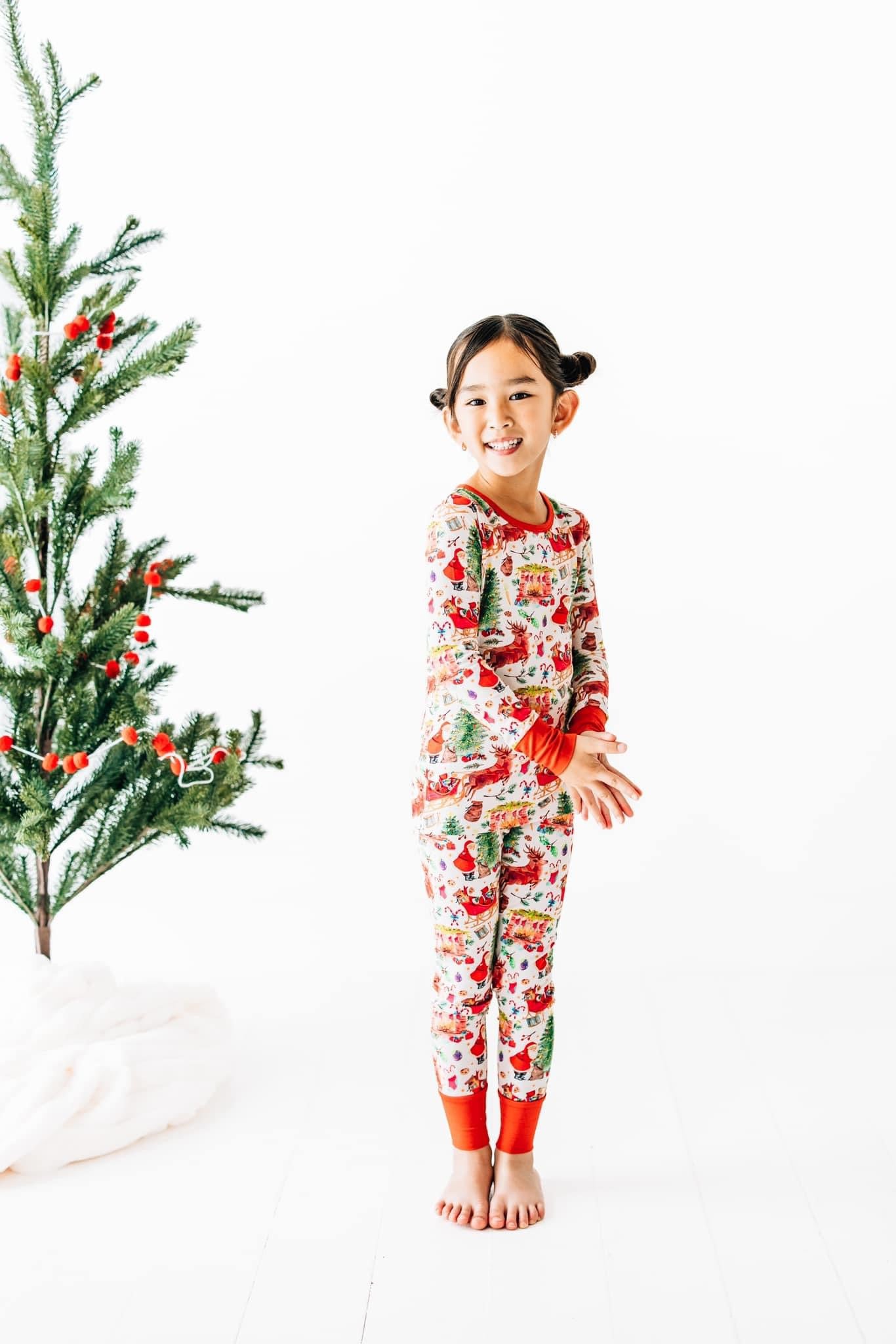 Vintage Santa Two-Piece Pajama Set