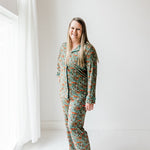 Teal Thicket Women's Relaxed Long-Sleeve PJ Set