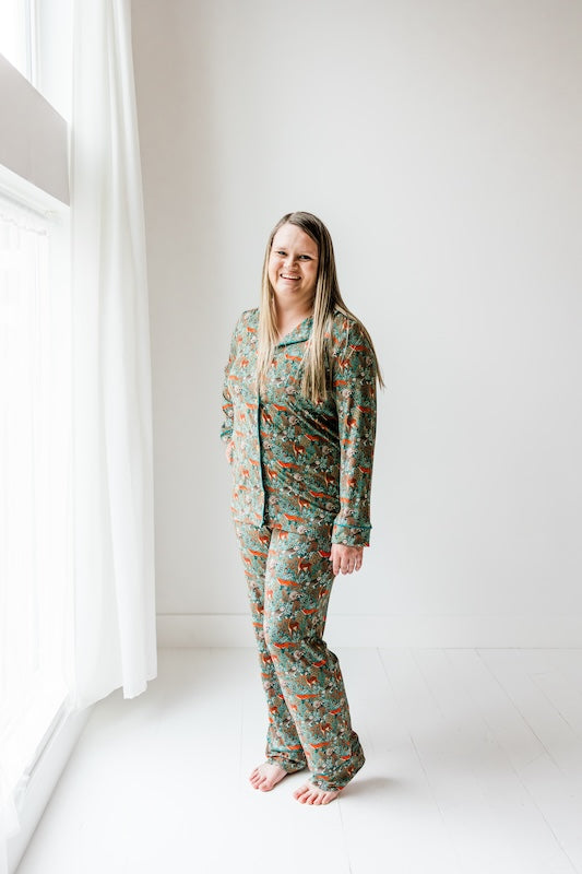 Teal Thicket Women's Relaxed Long-Sleeve PJ Set