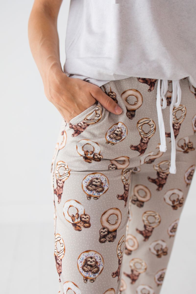 Chocolate Slonut Adult Jogger Pajama Pants