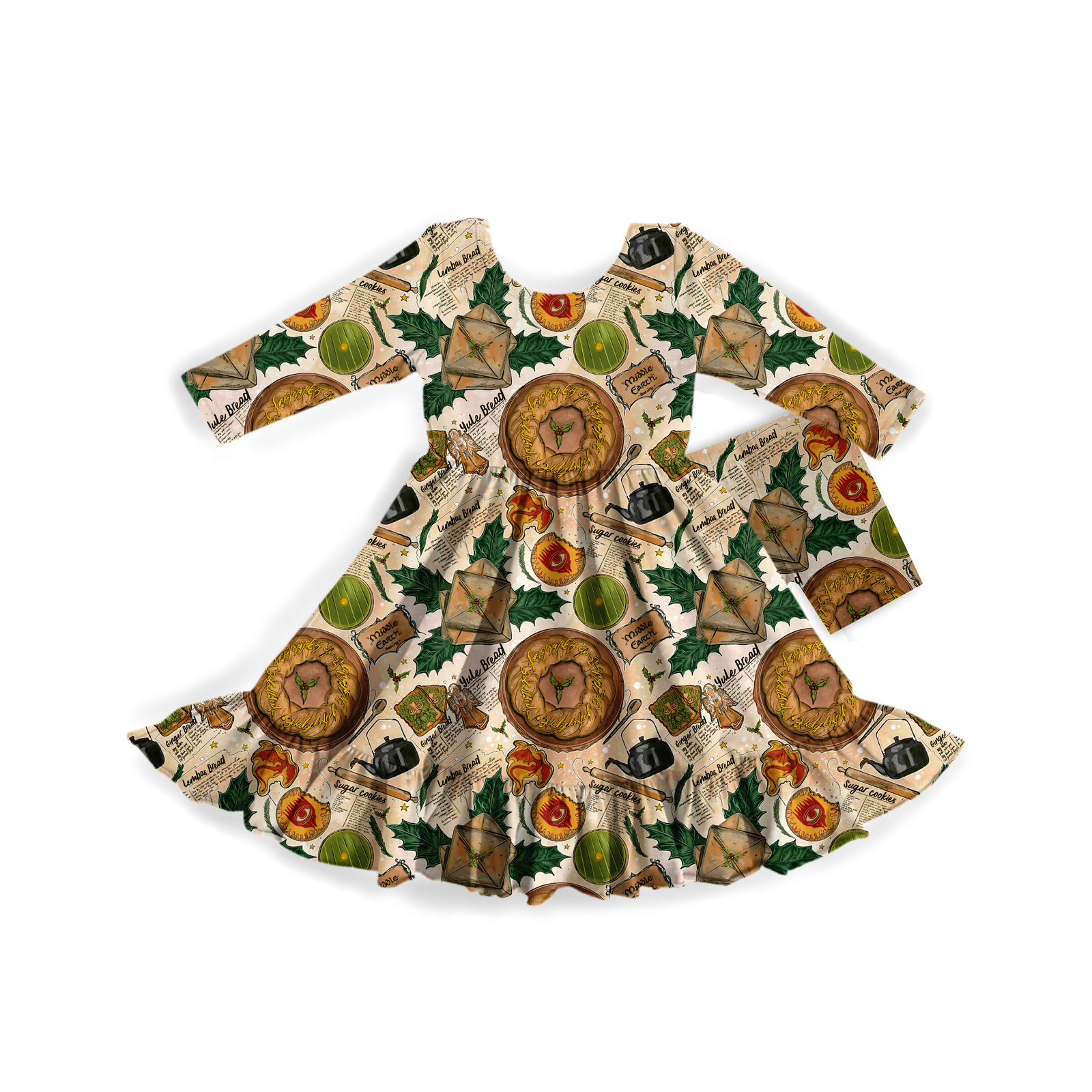 Middle-Earth™ Yuletide Elevenses™ Girls' Twirl Dress + Shorts