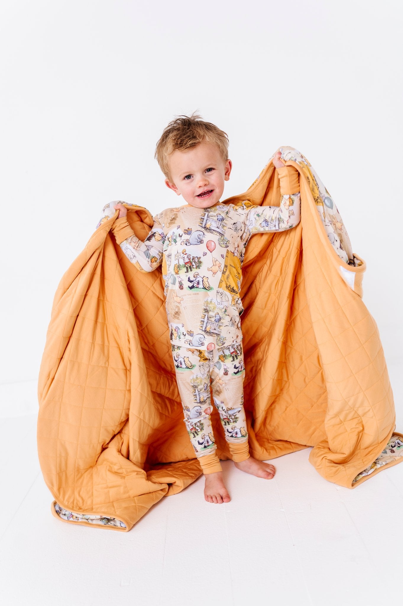 Quilted Oversized Blanket in Hundred Acre Storybook